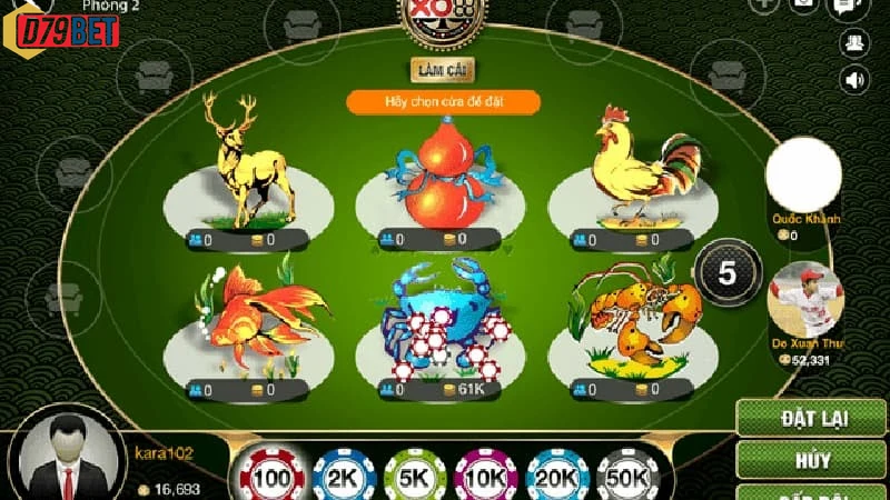 Khuyến mãi đặc biệt dành cho người chơi Bầu Cua D79bet